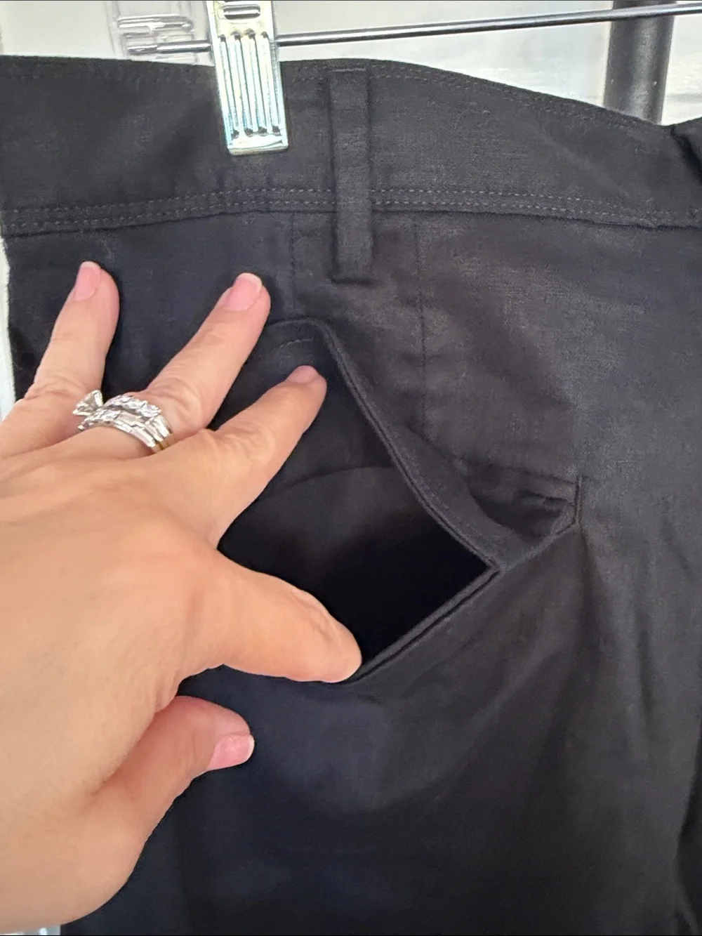 Banana Republic Black Wide-Leg Chinos